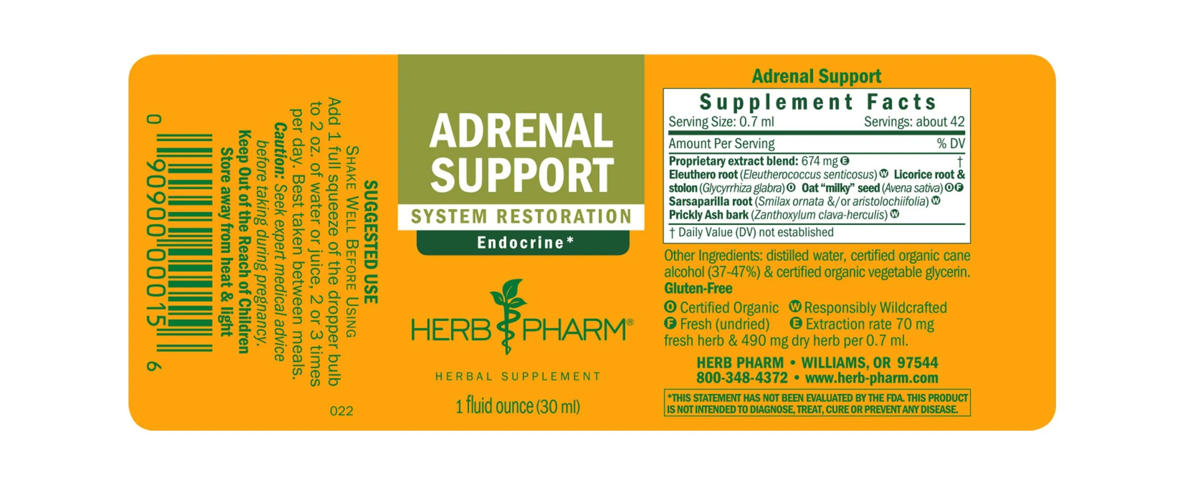 Herb Pharm® Adrenal Support™ - 1 oz - Image 2