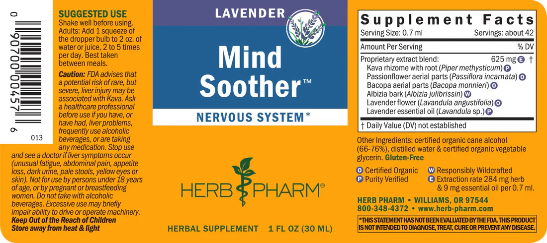 Herb Pharm® Mind Soother™ (formerly Anxiety Soother) - Image 5