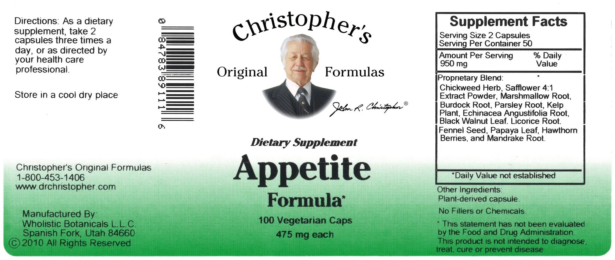 Appetite Formula - 100 Capsules - Image 2