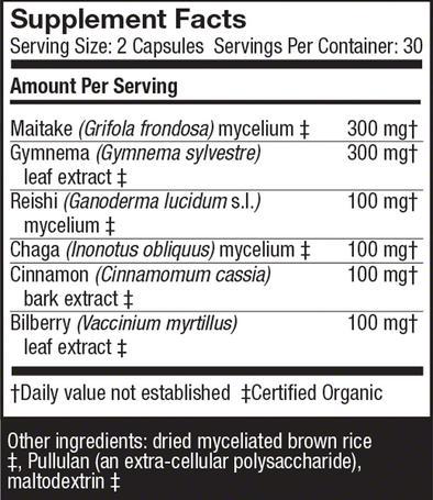 MycoBotanicals® Blood Sugar - 60 Vegetarian Capsules - Image 2