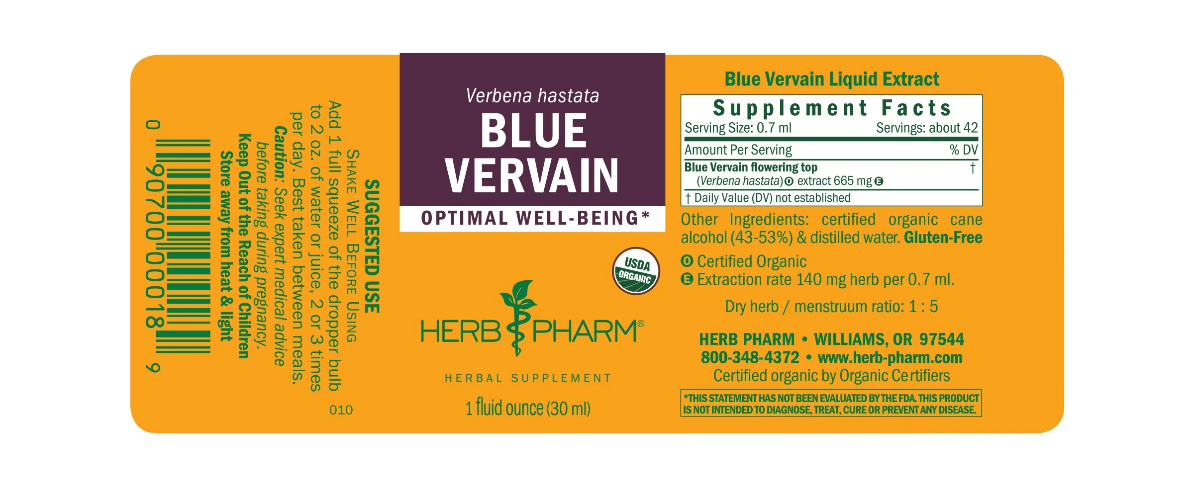 Herb Pharm® Blue Vervain - 1 oz - Image 2