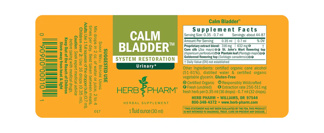 Herb Pharm® Calm Bladder - 1 oz - Image 2