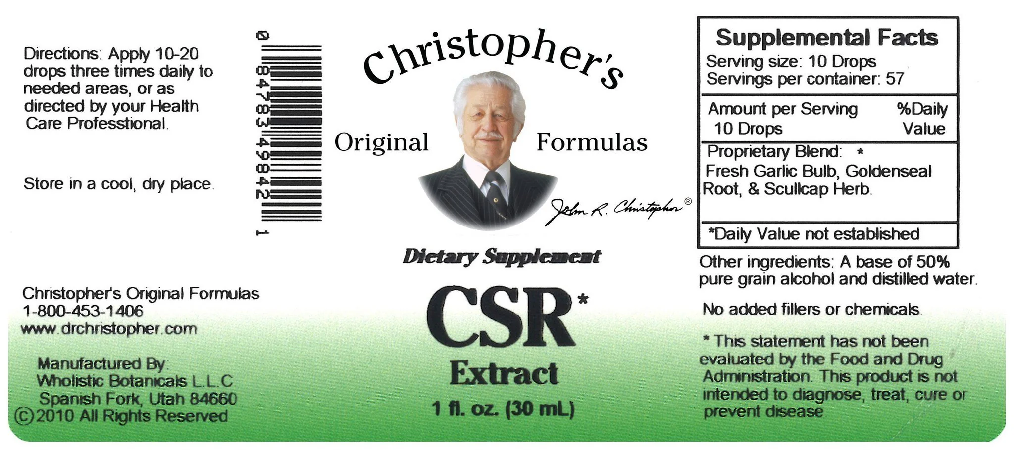 CSR (Cold Sore Relief) - 1 oz. Extract - Image 2