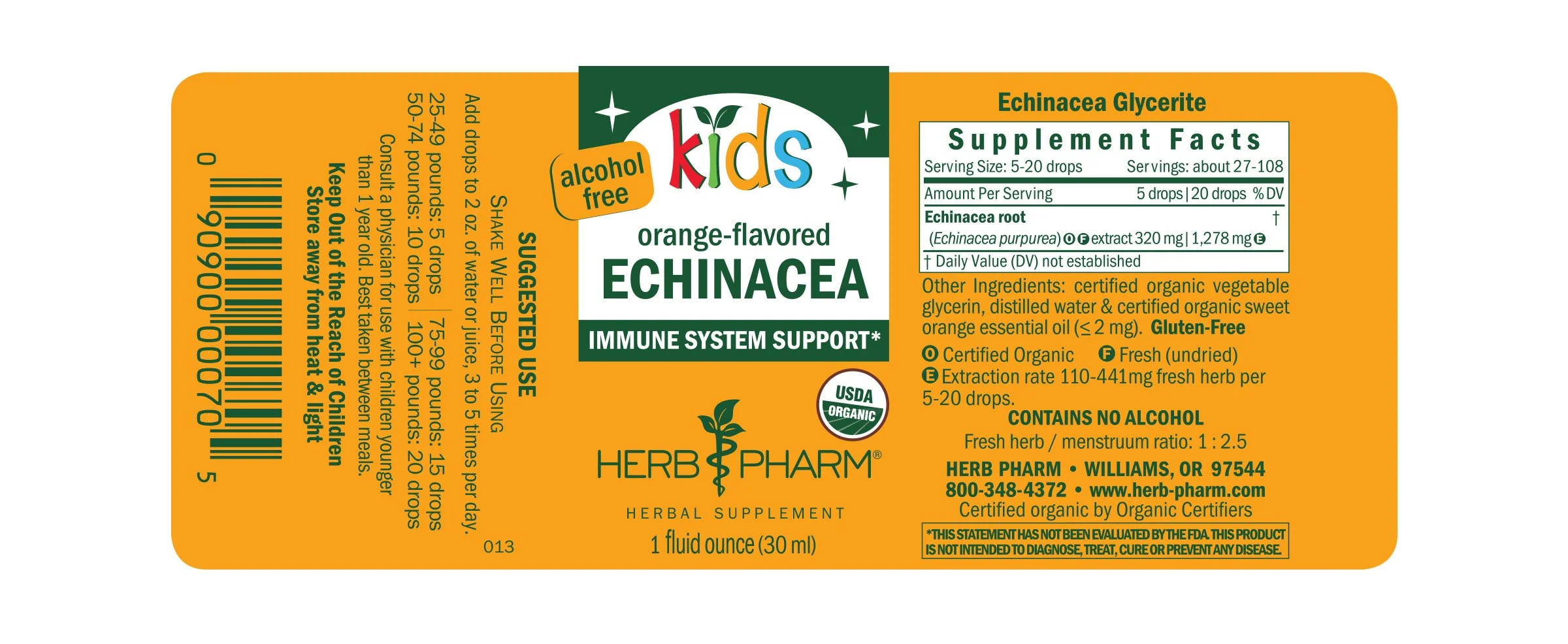Herb Pharm® Kids Echinacea - 1 oz - Image 2