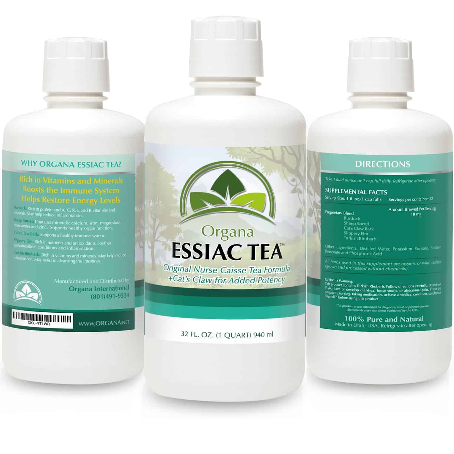 Essiac Tea, Organa