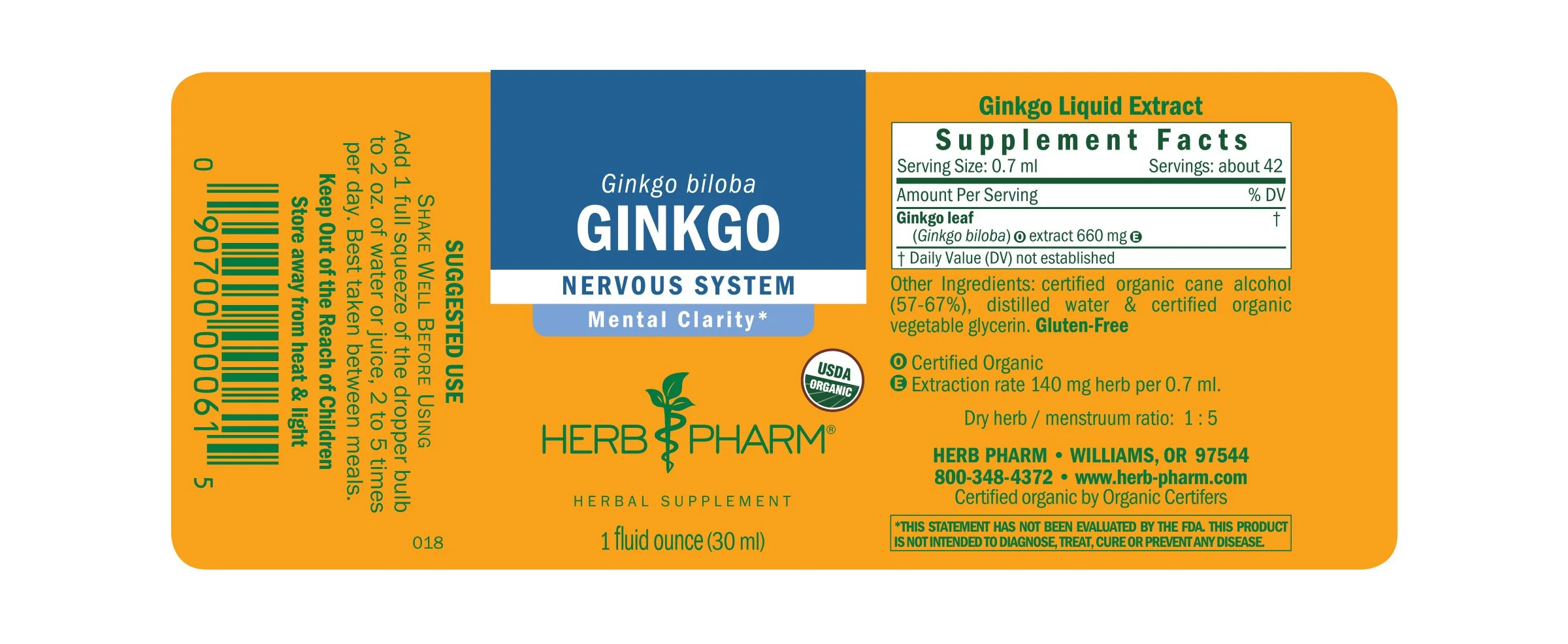 Herb Pharm® Ginkgo - 1 oz - Image 2