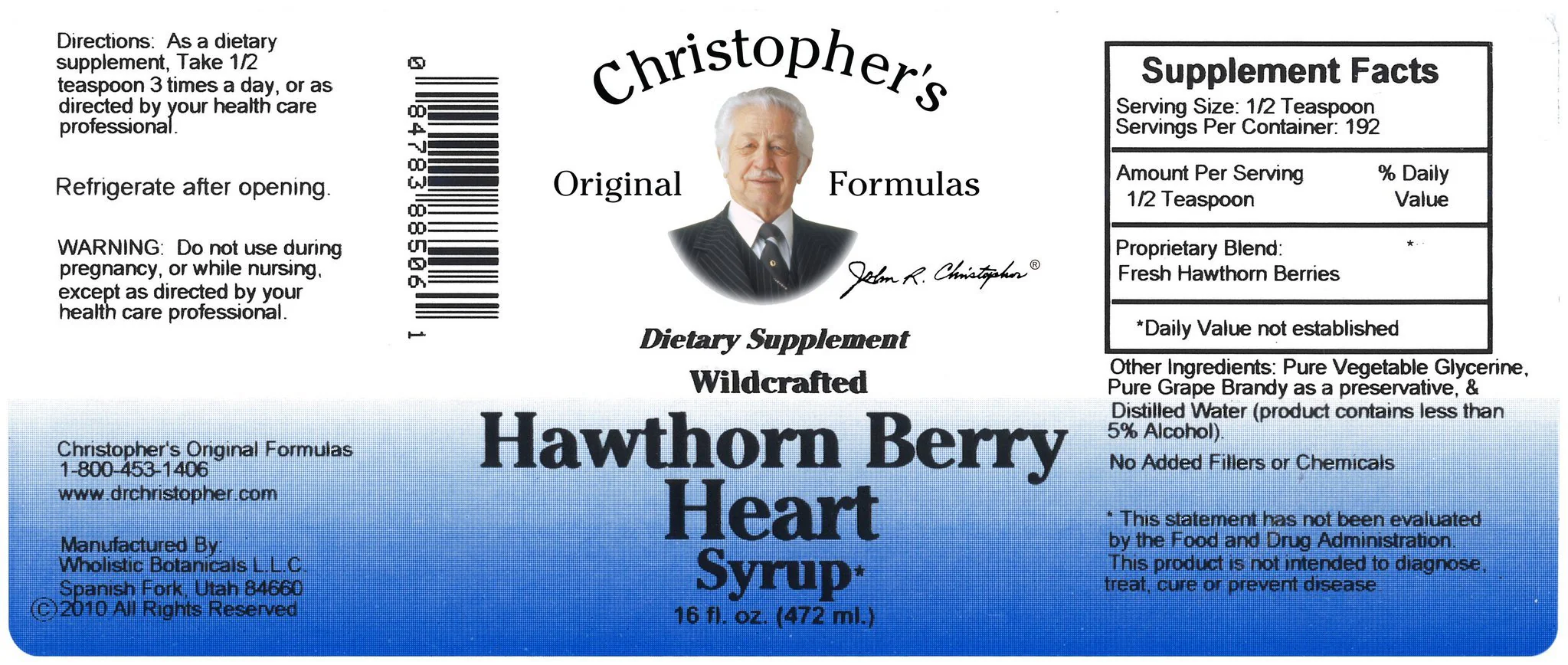 Hawthorn Berry Heart - 16 oz. Syrup - Image 2