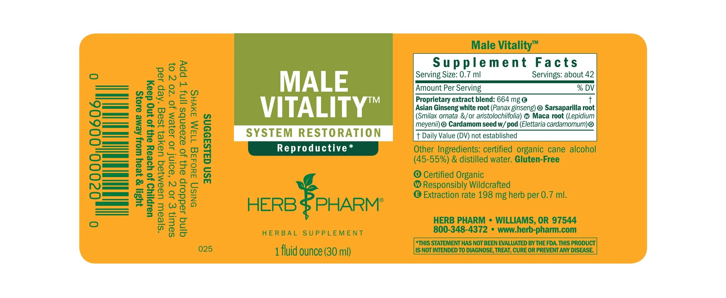 Herb Pharm® Male Vitality™ - 1 oz - Image 2