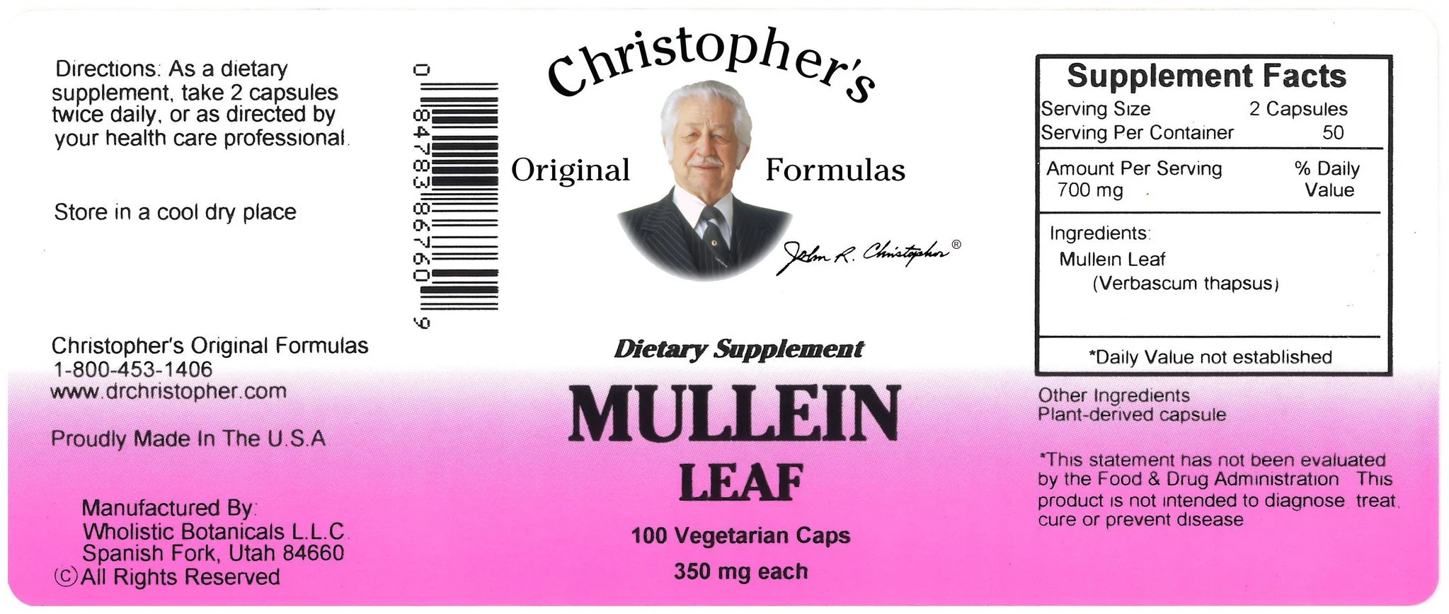 Mullein Leaf - 100 Capsules - Image 2
