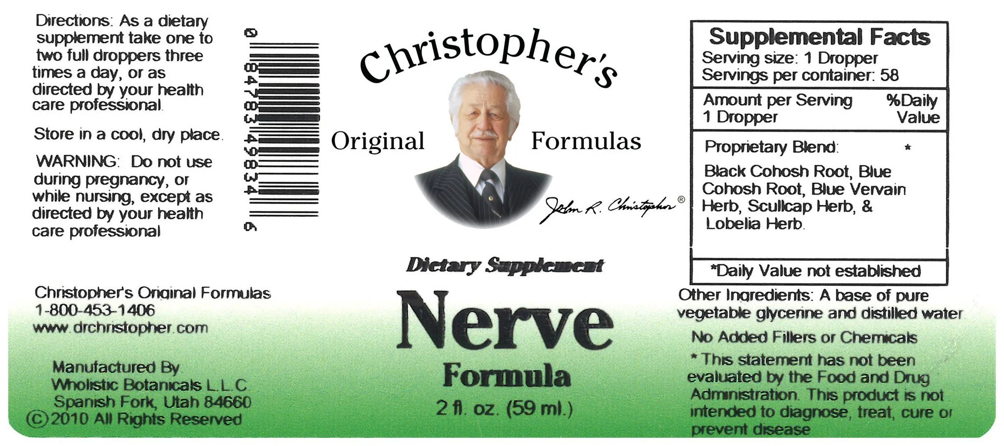 Nerve Formula - 2 oz. Glycerine Extract - Image 2