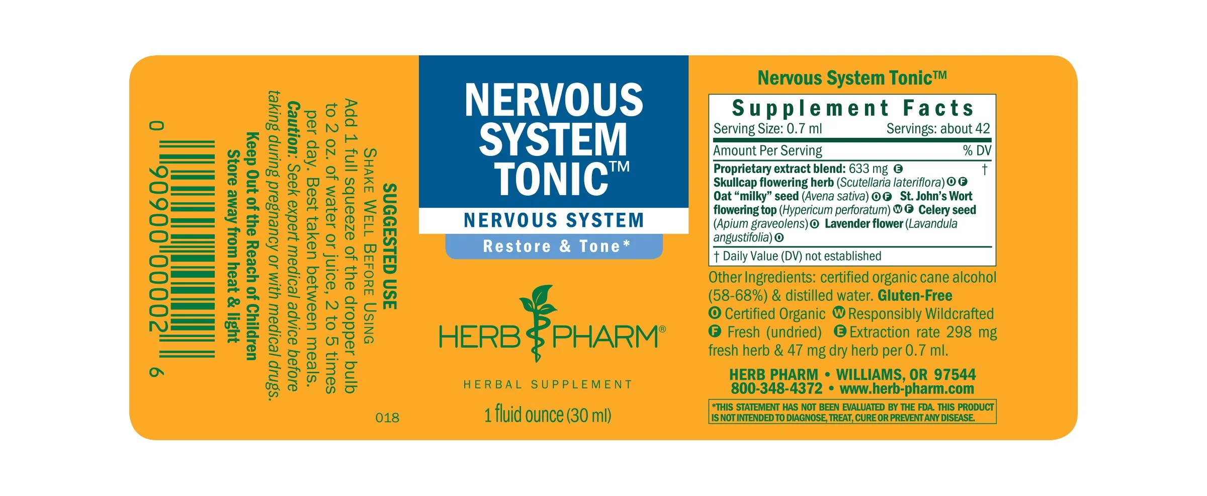 Herb Pharm® Nervous System Tonic™ - 1 oz - Image 2
