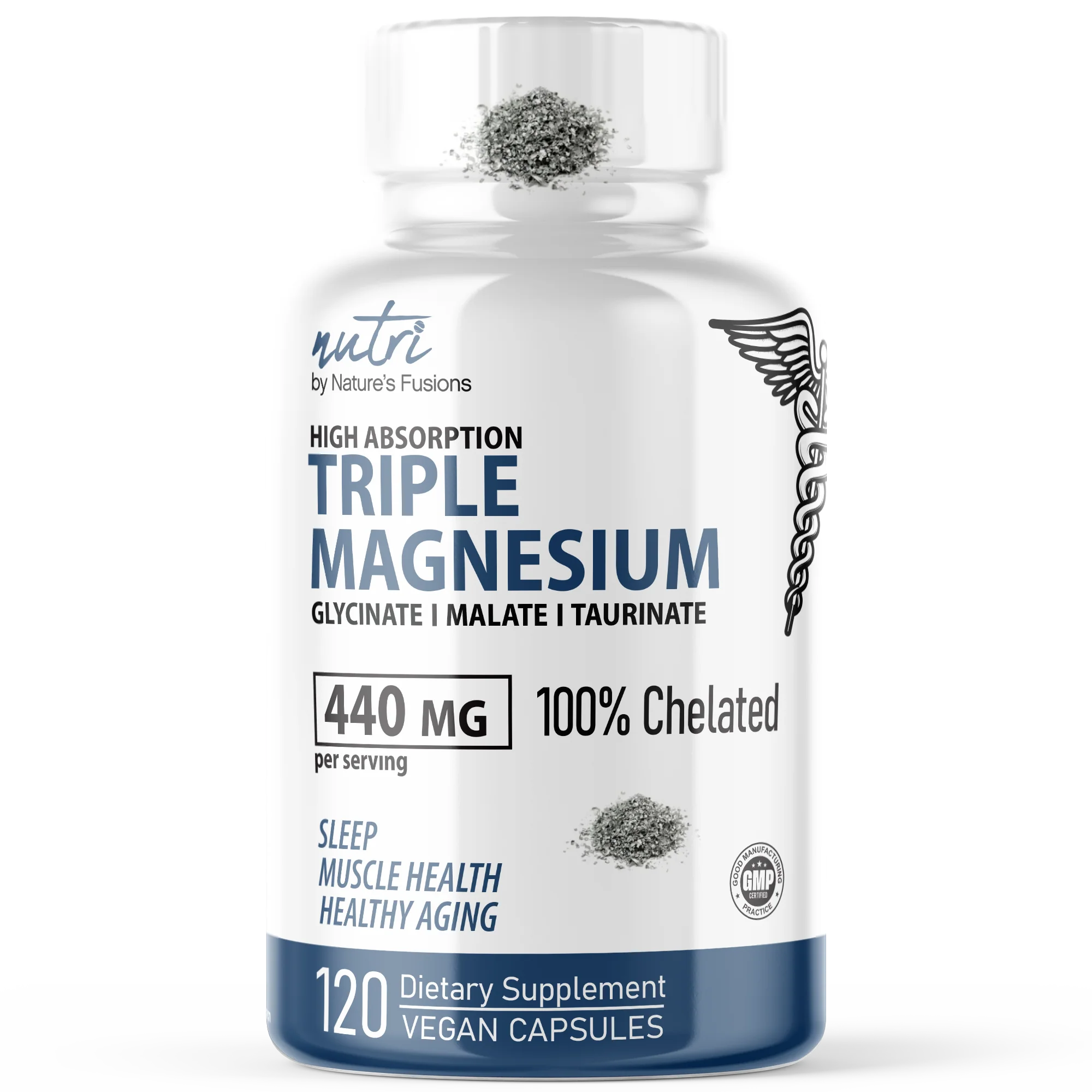 Triple Magnesium (Glycinate, Malate, Taurinate) 440 mg – 120 Count