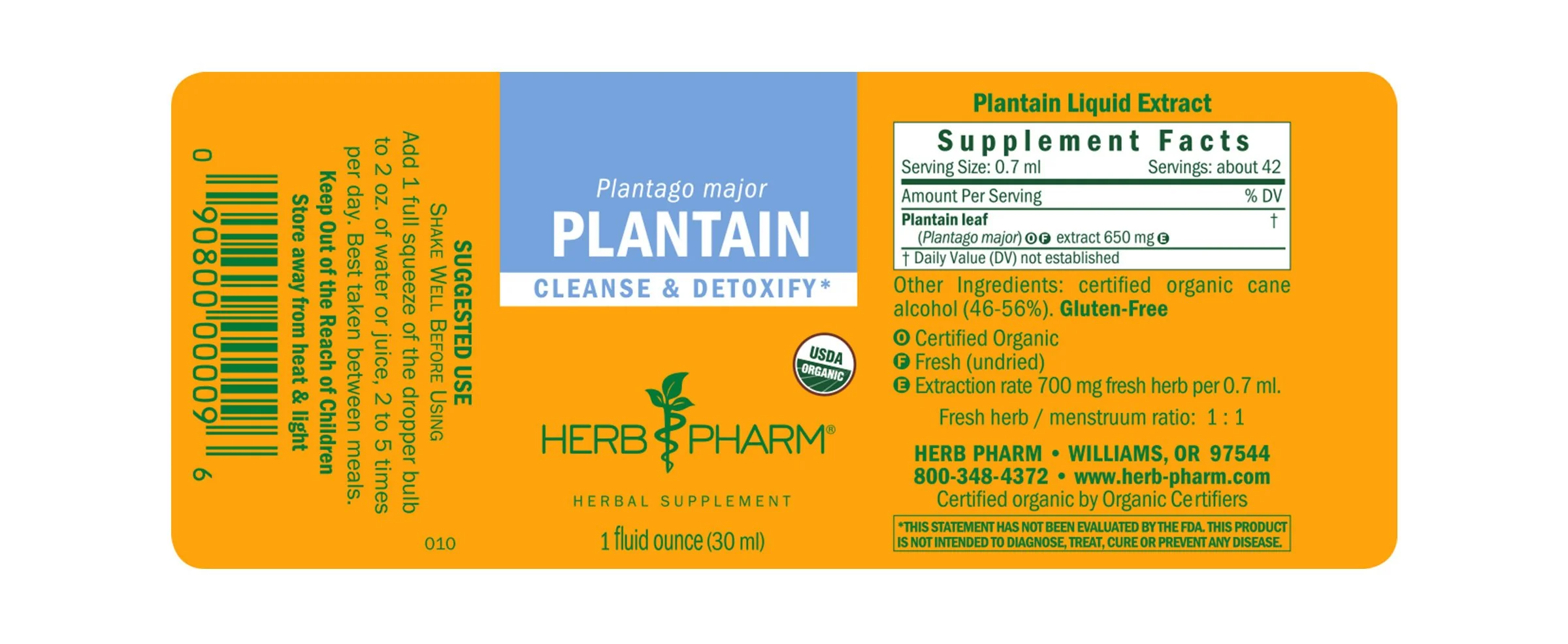 Herb Pharm® Plantain - 1 oz - Image 2