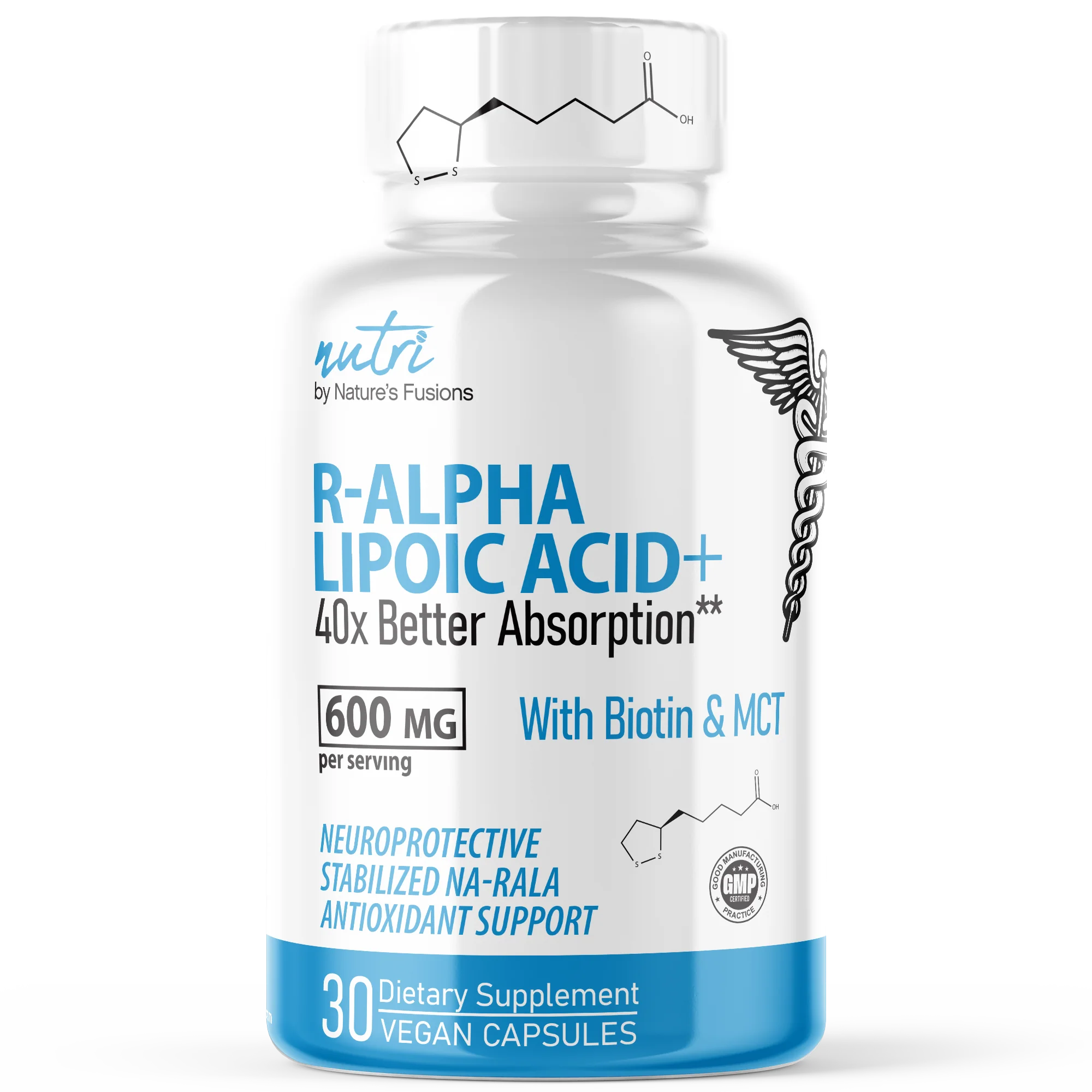 R Alpha Lipoic Acid 600mg Capsules w/Biotin