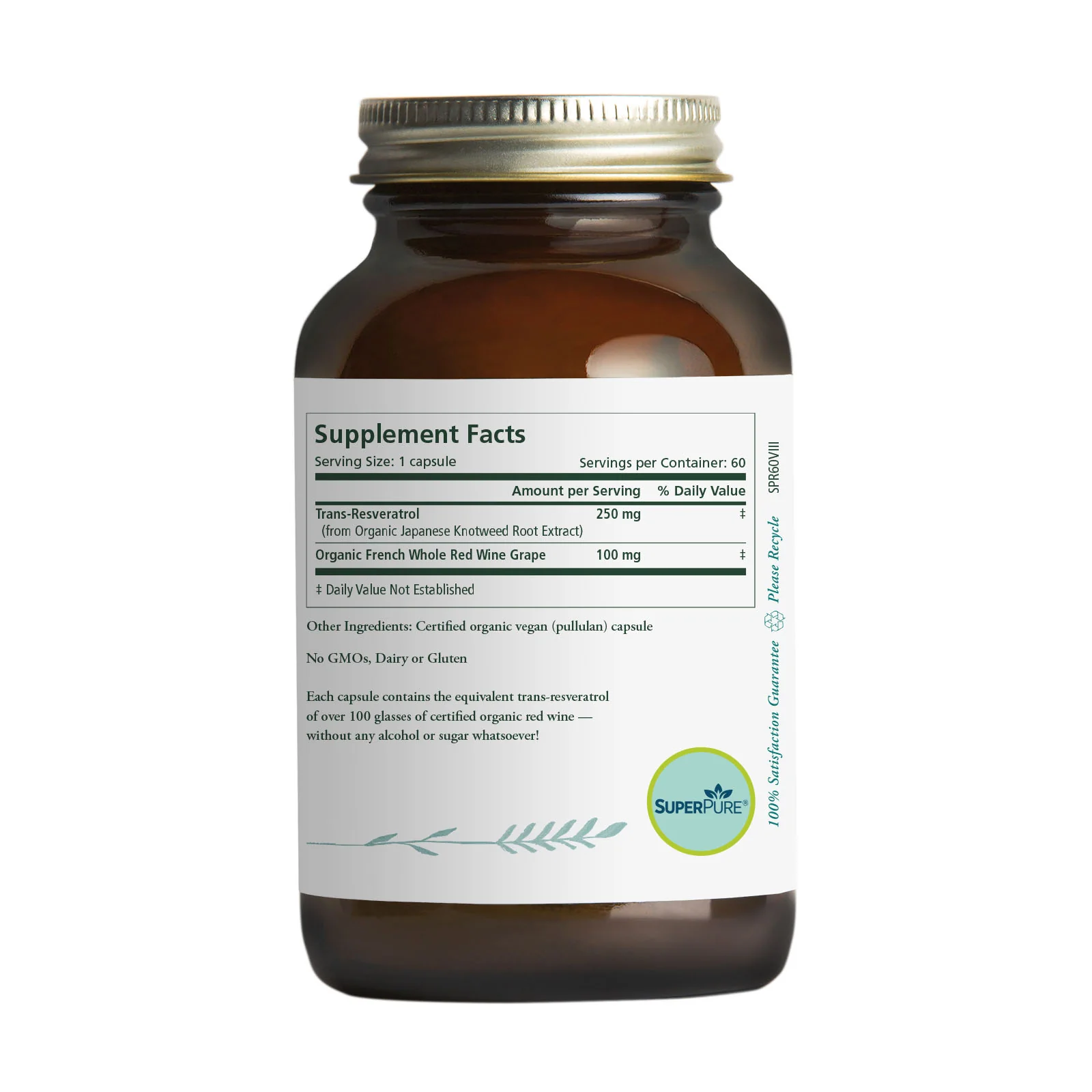 SuperPure® Resveratrol Extract - 60 Capsules - Image 2