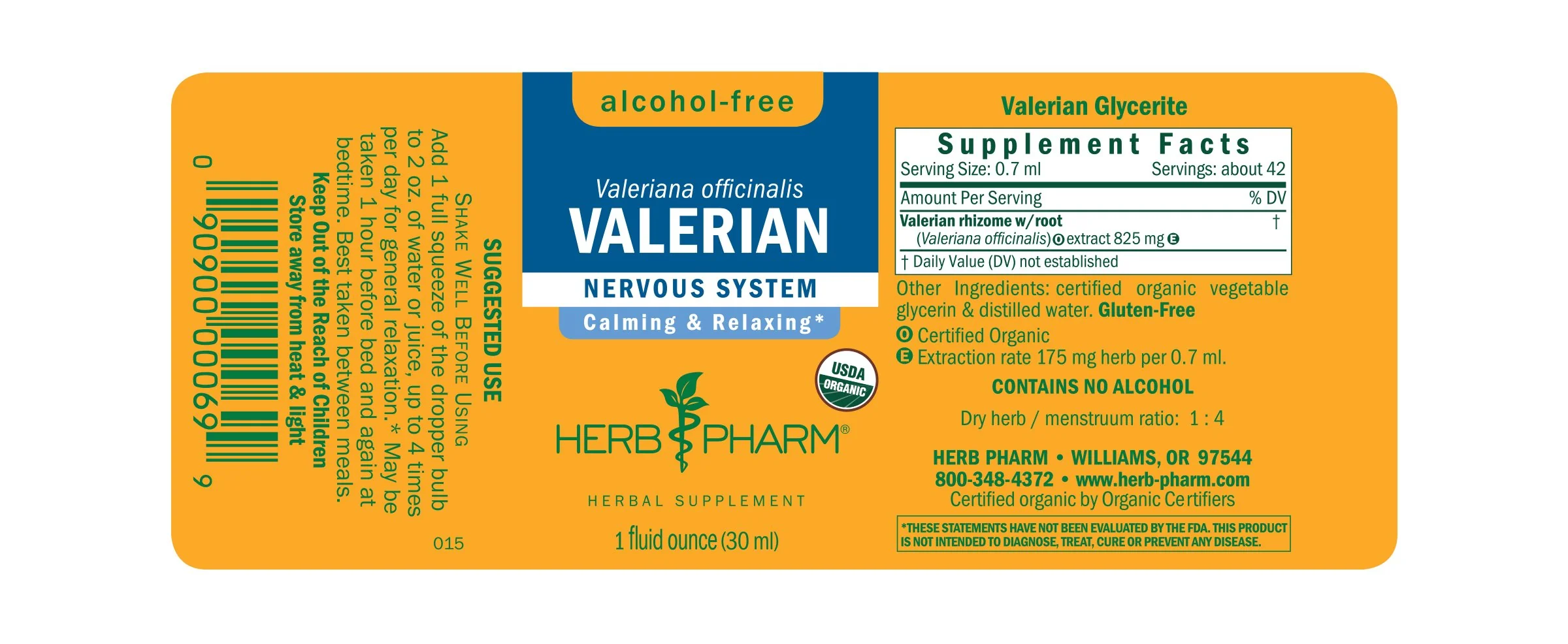 Herb Pharm® Valerian, Alcohol-Free - 1 oz - Image 2