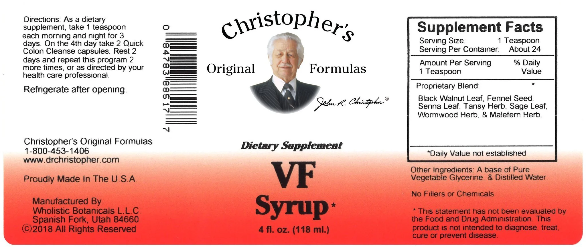 VF (Herbal Parasite) - 4 oz. Syrup - Image 2