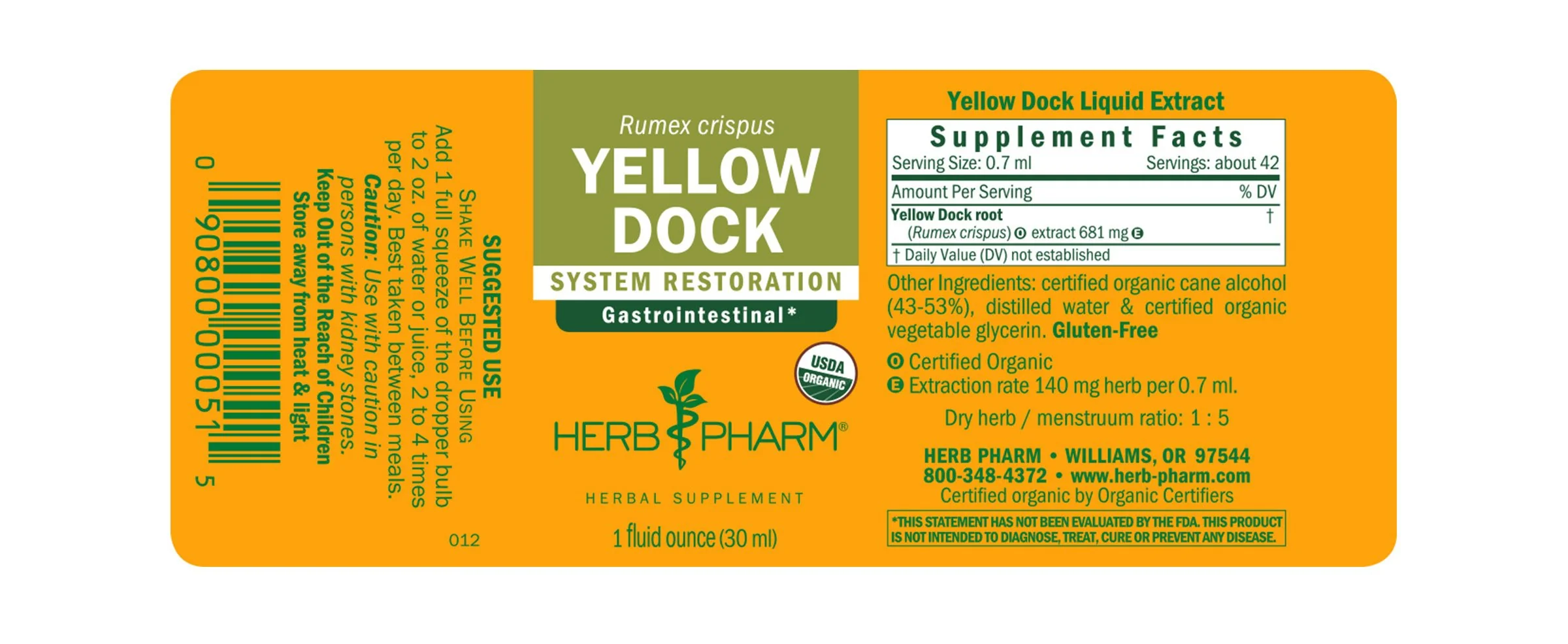 Herb Pharm® Yellow Dock - 1 oz - Image 2